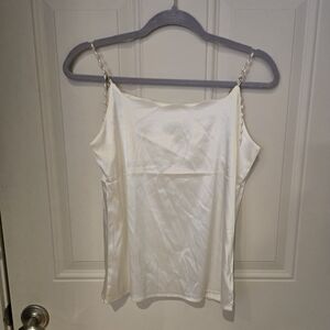 Scallop Neckline Satin Camisole Top